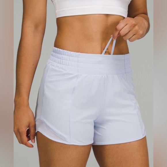 Lululemon Hotty Hot High-Rise Lined Short 4" Pastel Blue Size 6 Running - Picture 10 of 12